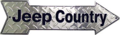 Jeep Country Arrow Sign