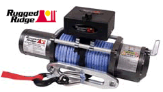 rugged ridge winch 8500 lb synthetic rope