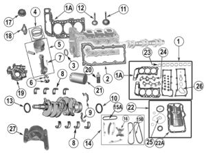 Engine Daimler Chrysler 3.7L Jeep Engine Replacement and Restoration Parts