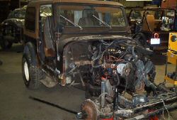 1985 CJ7 removing grille and radiator
